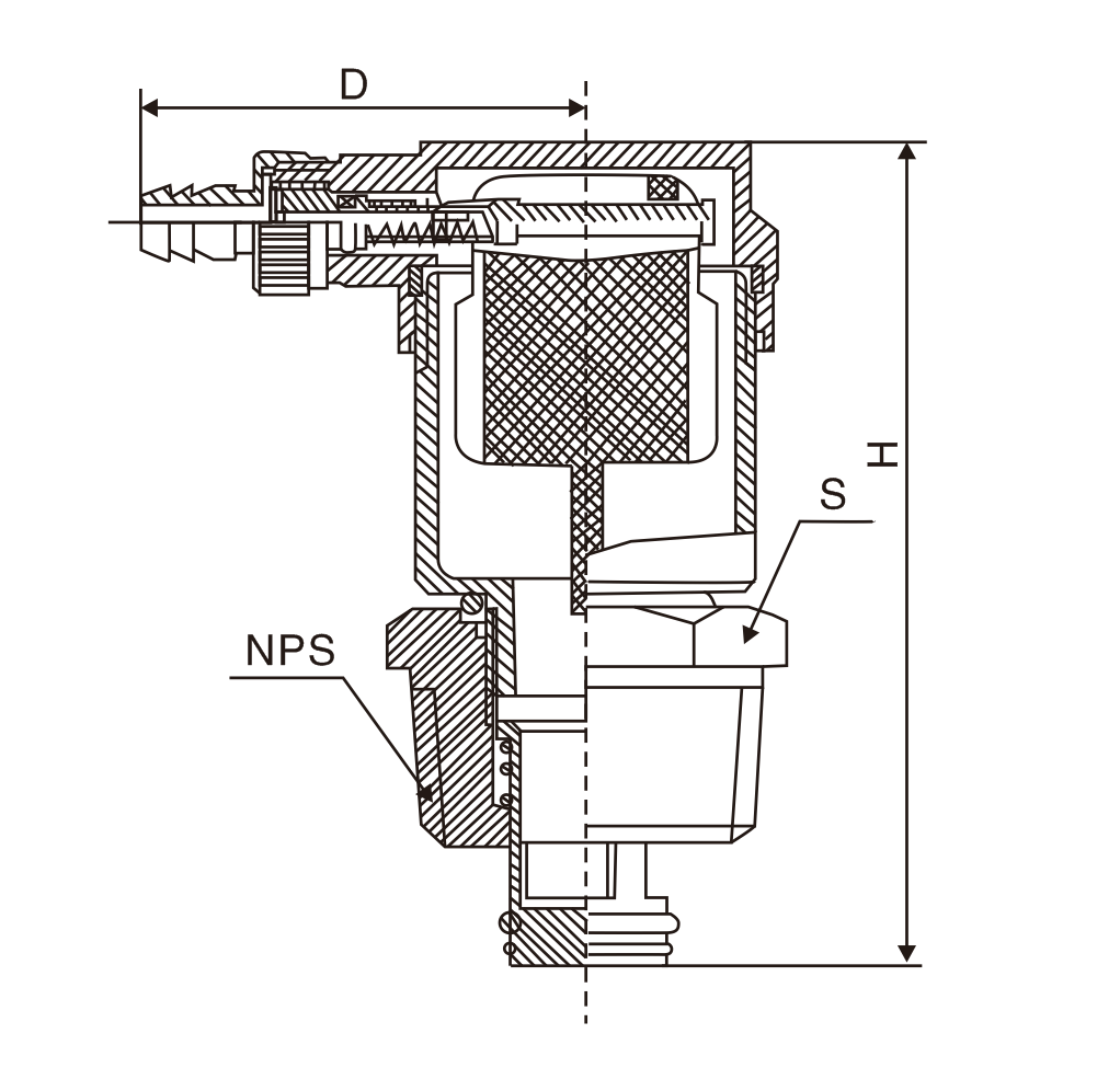 黃(huáng)銅自動單向排(pái)氣閥(圖1)