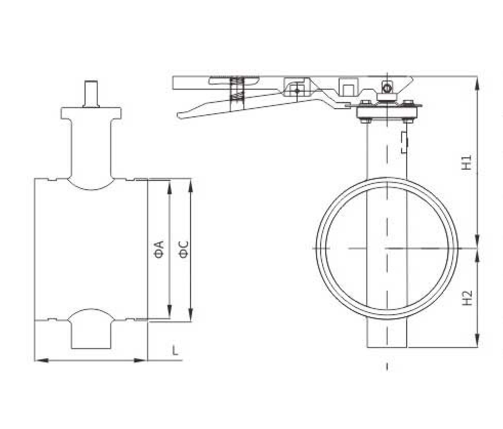 手柄消防(fáng)溝槽蝶閥(圖1)