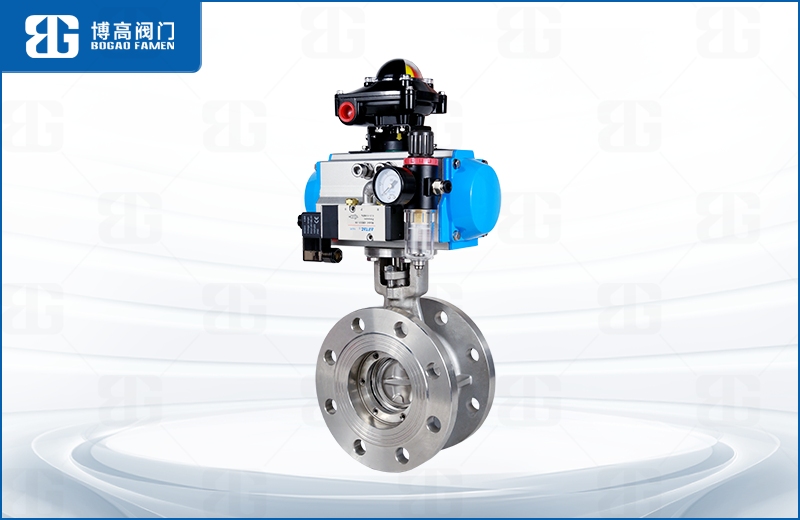 不鏽鋼氣動法(fa)蘭中線蝶閥