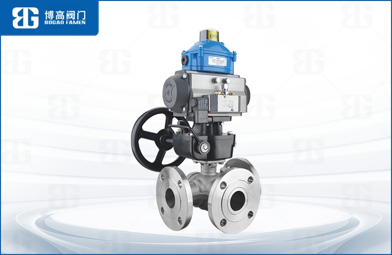 氣動(dong)三通法(fǎ)蘭球閥(fá)